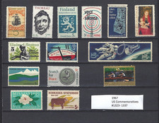 Product Image: 1967 US Commemorative Year Stamp Set #1323-1337 MINT NH