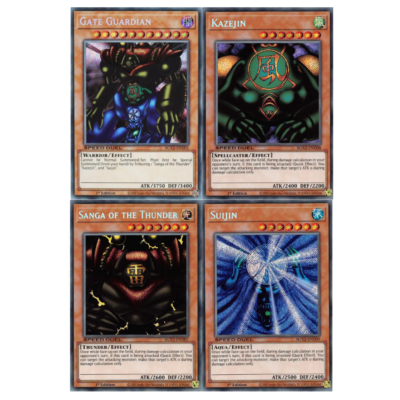 Gate Guardian, Kazejin, Suijin, Sanga (4 Cards) NM - Secret Rare