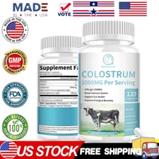 Bovine Colostrum Capsules 1000mg with 35% IgG for Gut Wellness Immune Support
