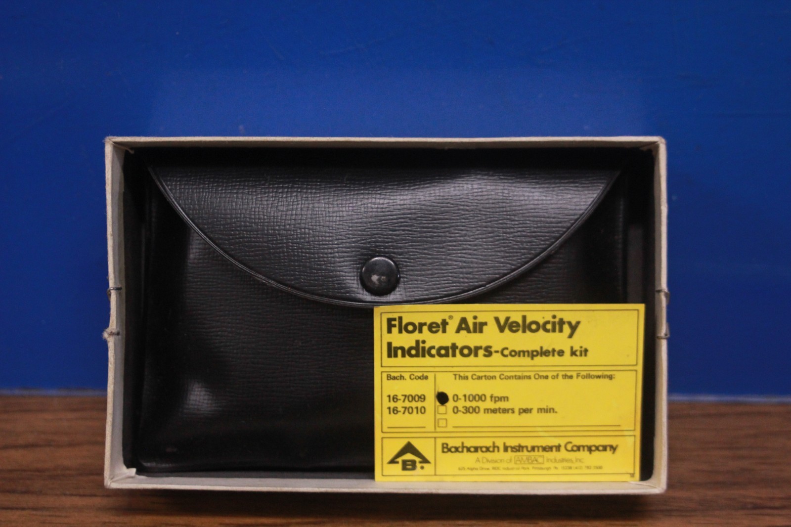Bacharach Instrument Co. Floret Air Velocity Indicator Flow Meter w