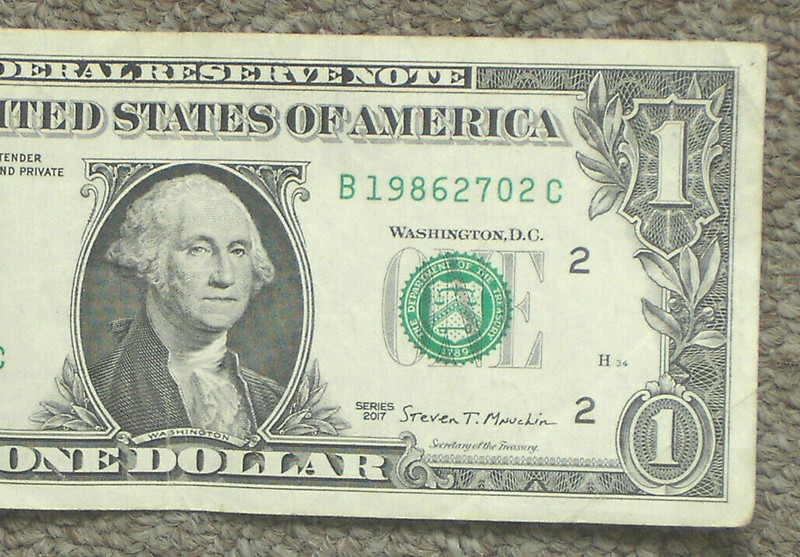 2017 $1 Dollar Bill Federal Reserve Note Birthday Note 1986 27 02  Feb. 27, 1986