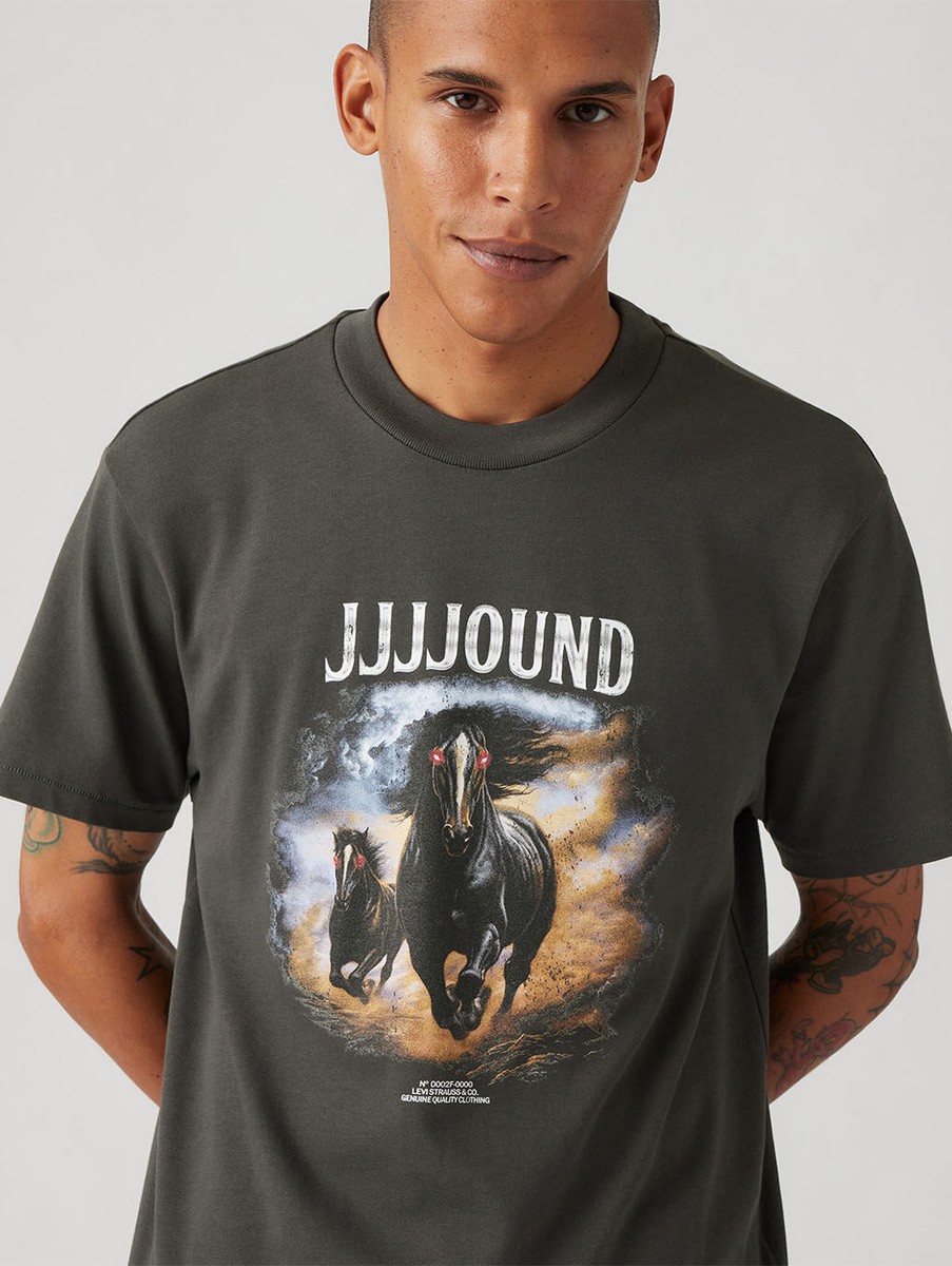 Levi's x JJJJound Horse Graphic Tee Black White 2colors Size XS