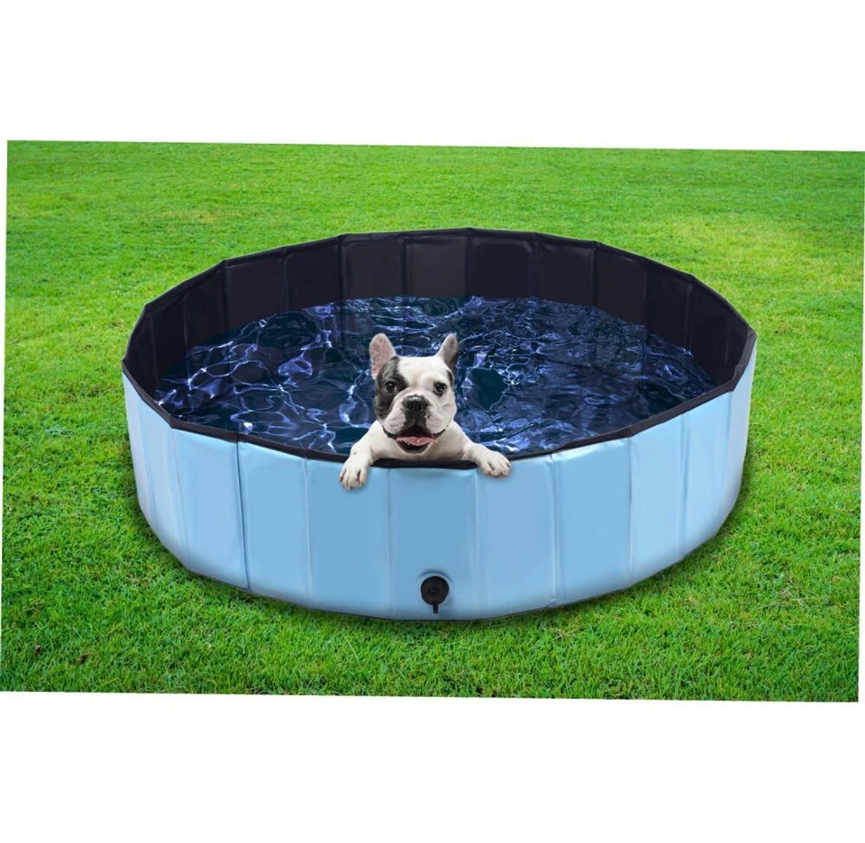 Hundepool Schwimmbecken Swimmingpool Badewanne Faltbarer Planschbecken 120x30 cm - Bild 2 von 4
