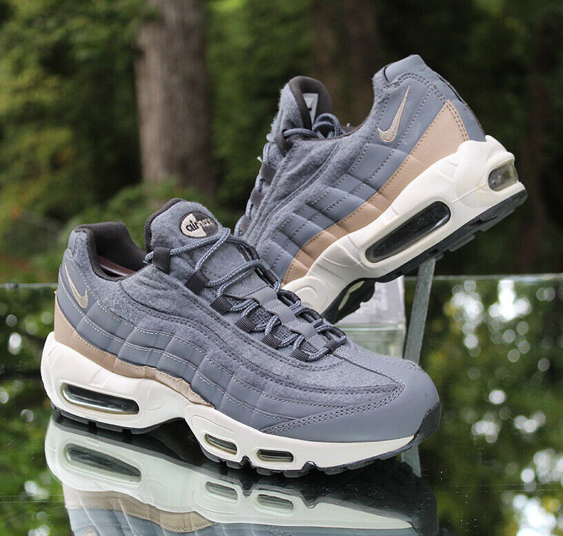 Nike Air Max 95 Premium Wool Men's Size 8 Cool Grey Mushroom Nike Air Max 95 Premium Wool Men's Size 8 Cool Grey Mushroom