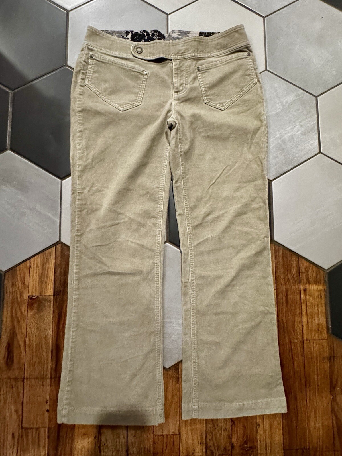 The North Face Pants Women's 6 Khaki Corduroy Bell Bottom Low Rise Hiking Y2k!!