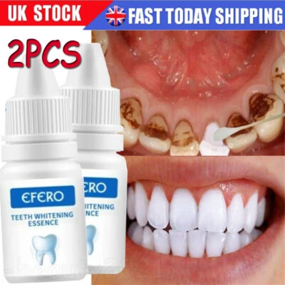 EFERO 2pc Teeth Whitening Essence Cleaning Whiten Tooth Serum Remove Plaque Care Tools