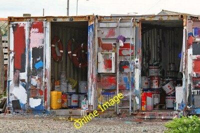 Foto 6x4 Der Farbenladen in Macduff Werften Es gibt ein rechtes Färberhaus c2014