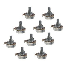 10pcs Full Size B250K Guitar Potentiometer Pots Linear Taper 15mm Short Shaft