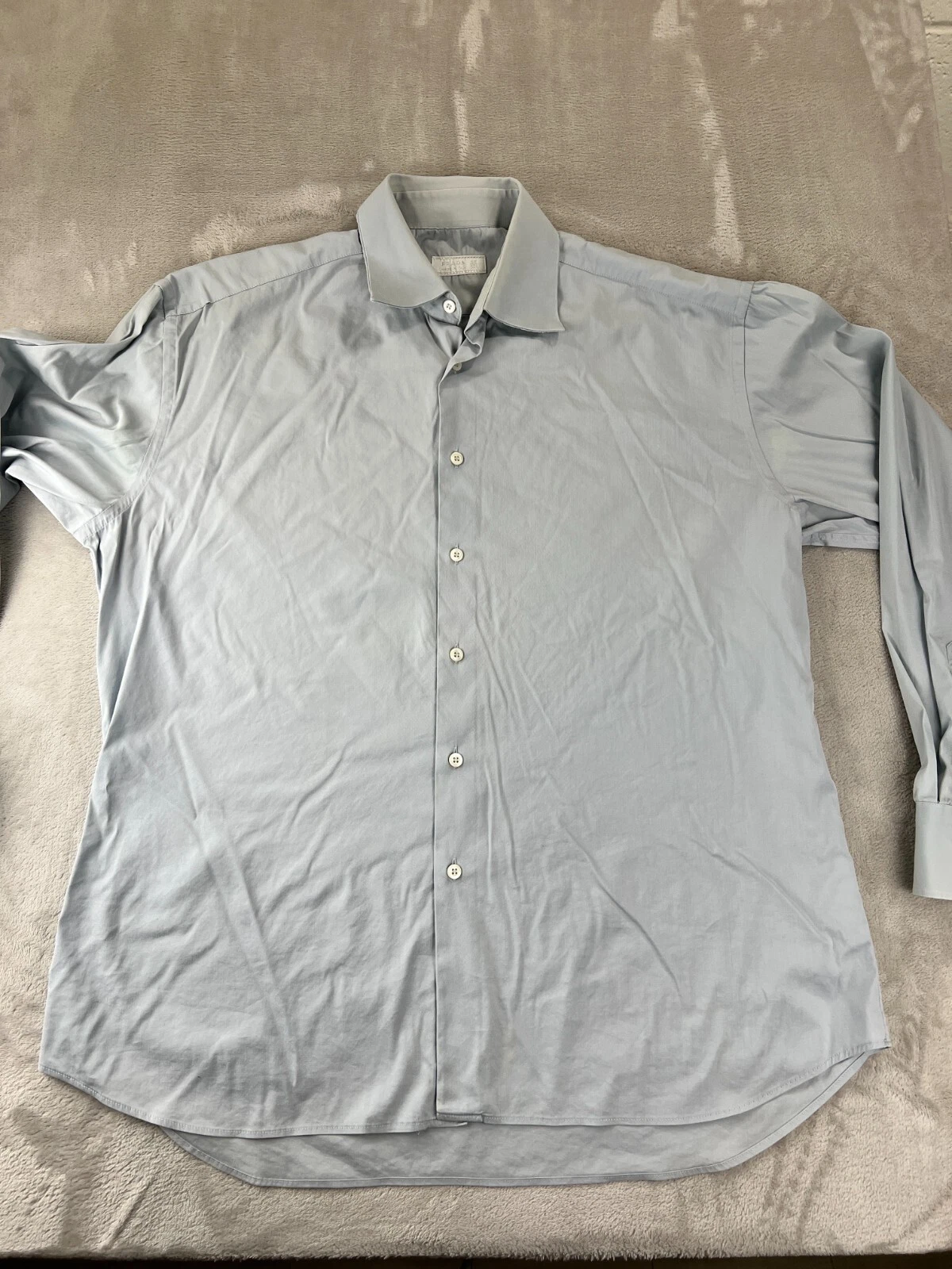 Camicia elegante Prada vintage con bottoni taglia 42 16 5 grigia Made in ITALY