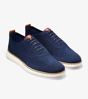 Cole Haan Men\'s Grand Knit Wingtip II Sneaker Blue C27960 US 9 M Cole Haan Originagrand Knit Wingtip Shoes Blue C27960 Oxford  main image 2