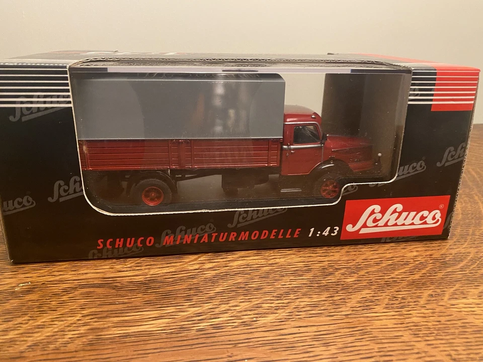 1:43 SCHUCO 1950 KRUPP TITAN TARPAULIN TRUCK RARE NIB - Image 4 of 4