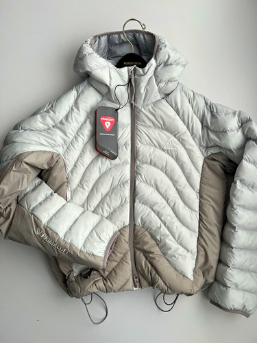 Nike ACG Therma-FIT ADV PrimaLoft Hooded Full Zip Packable Puffer XS Gray