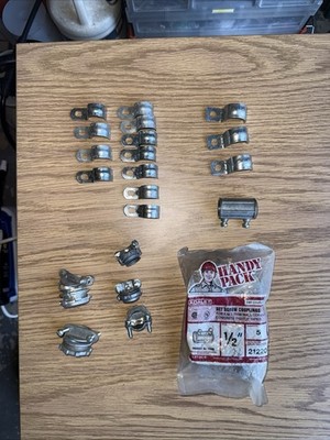 Appleton Electric EMT Clamps Silver Steel, Rigid Conduit Fittings, New Open Box