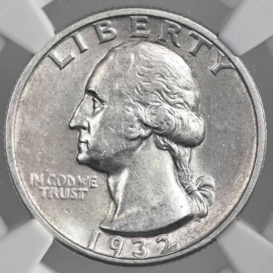 1932-S 25C WASHINGTON SILVER QUARTER  NGC AU DETAILS "CLEANED"  #8405240-009 - Image 2 of 4