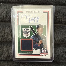 2022 Panini USA Baseball Stars & Stripes TayShaun Walton /399 (AU, MEM, RC)