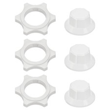 3Pcs M8 Fan Fixing Nut Kit Fan Nut Fixed Lock Fittings Repair Part, White