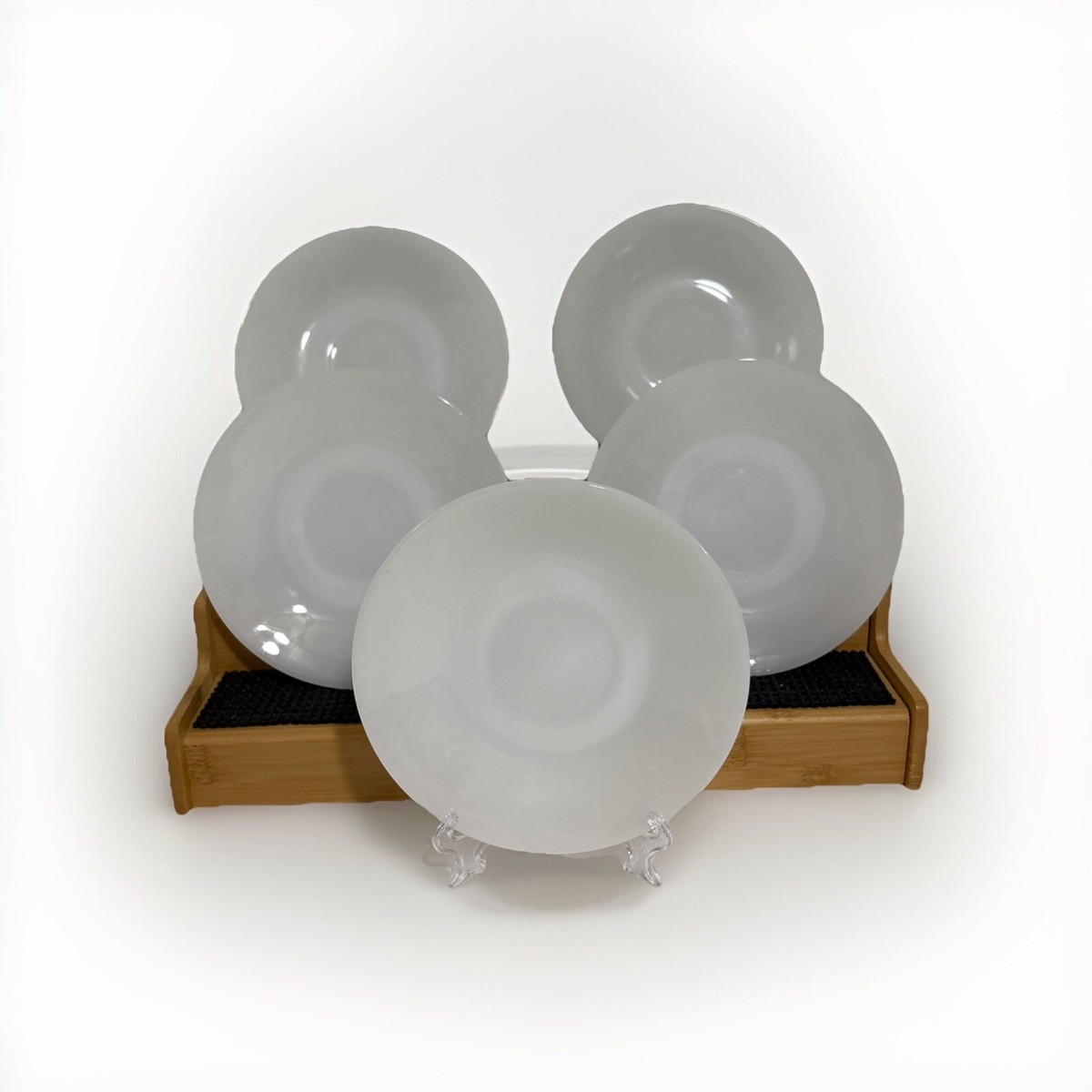 Fire King Anchor Hocking Vintage Oven-Ware 6 Inch Saucers Milk