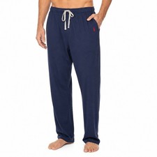 Polo Ralph Lauren Men  s L Navy Blue Pajama Lounge Pants Red Pony Logo Sleepwear