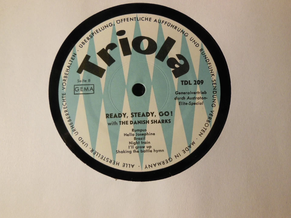 THE DANISH SHARKS - Ready, Steady, Go! , ORIGINAL D Triola LP - Bild 4 von 4