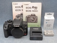 CANON EOS REBEL XS 1000D 10.1MP DIGITAL CAMERA BODY W/MANUALS, CHARGER, BATTERY