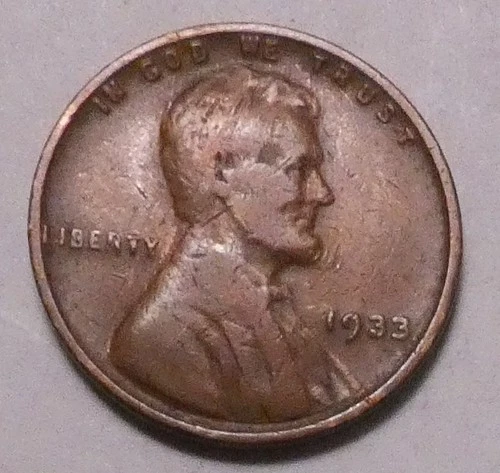 1933 P LINCOLN WHEAT CENT PENNY - Not Stock Photos