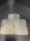 1 oz APMEX Silver Bar .999 Fine (Lot of 5)