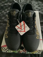 SKECHERS GOLDEN HEART black/gold womens SZ9 LIMITED EDITION