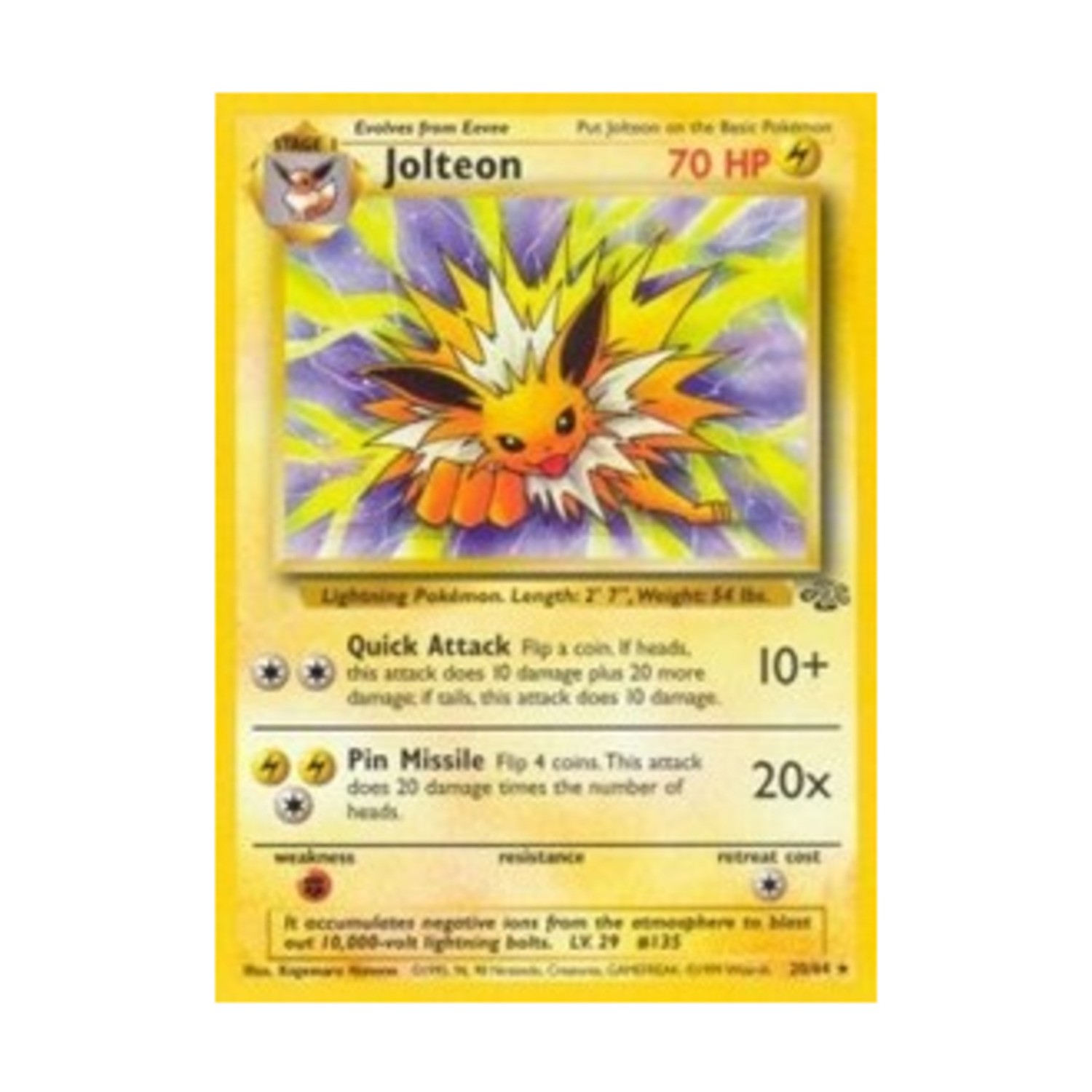 Pokemon Pokemon Jungle Jolteon (20) (R) #20 NM
