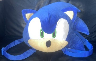 SONIC THE HEDGEHOG PLÜSCH 3D RUCKSACK 12 X 15 ZOLL VERSTELLBARE RIEMEN NIE BENUTZT