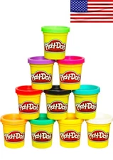 Play Doh Modeling Compound 10-Pack Case of Assorted Colors Non-Toxic 2 oz. Cans