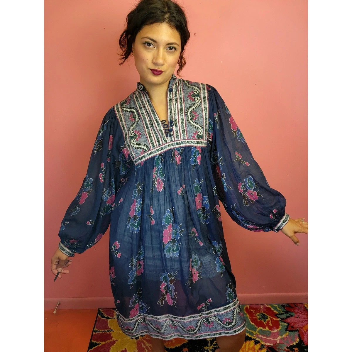 Indian Cotton Dress In Women's Vintage Dresses for sale - eBay