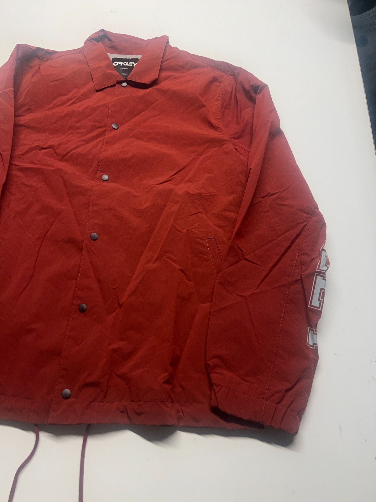 Oakley Windbreaker Jacket Red Pullover Custom Fit… - image 3