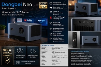 Dangbei Neo Smart Projector   Neu & Original versiegelt | Netflix | Full HD 1080