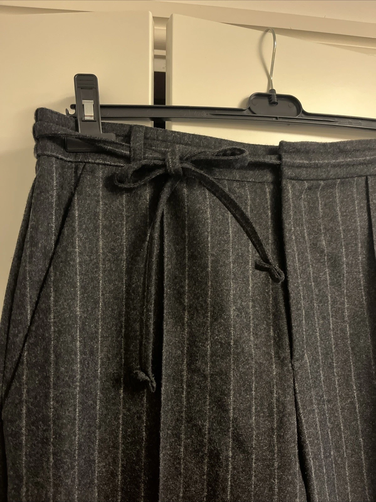 Maison Margiela 20AW Pantaloni pantaloni pantaloni 48 lana grigio righe S50KA0532