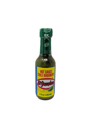 El Yucateco Chile Green Habanero Hot Sauce 4 Ounce Glass Bottle