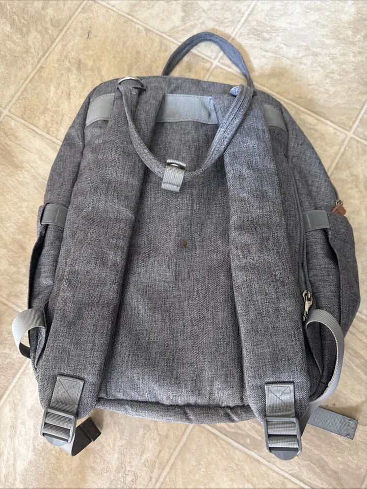 Mochila Bolsa Pañales, Mochila de Viaje Multifunción RUVALINO Gris Foto 2 de 4