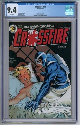 Crossfire #12 (Eclipse 1985) CGC 9.4 White Pg: Dave Stevens Marylin Monroe Cover