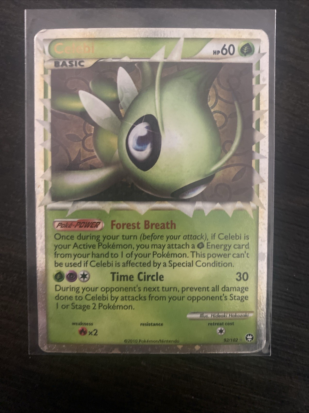 Moderately Played Celebi Prime - 92/102 - Super Rare Holo Pokemon Triumphant