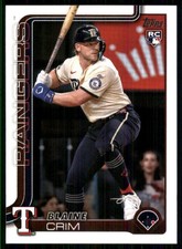 2025 Topps Update #US205 Blaine Crim RC Texas Rangers TW3727