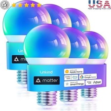 Smart Light Bulb WiFi Smart Bulbs Work with Apple Home Siri Alexa SmartThings