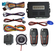Car Security Alarm System Keyless Entry Remote Start Push Button Auto-Lock