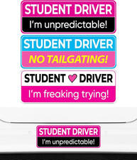 3PCS Student Driver Magnet,Car Accessories Student Driver Sticker Magnet for ...