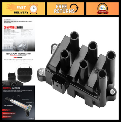 High-Performance Ignition Coil Pack for V6 4.2 3.9 3.8 3.0 - Fits Ford, Mazda, M