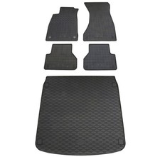 Gummi Fußmatten Kofferraumwanne für Audi A4 B9 8W Avant 2015- Set Gummimatten
