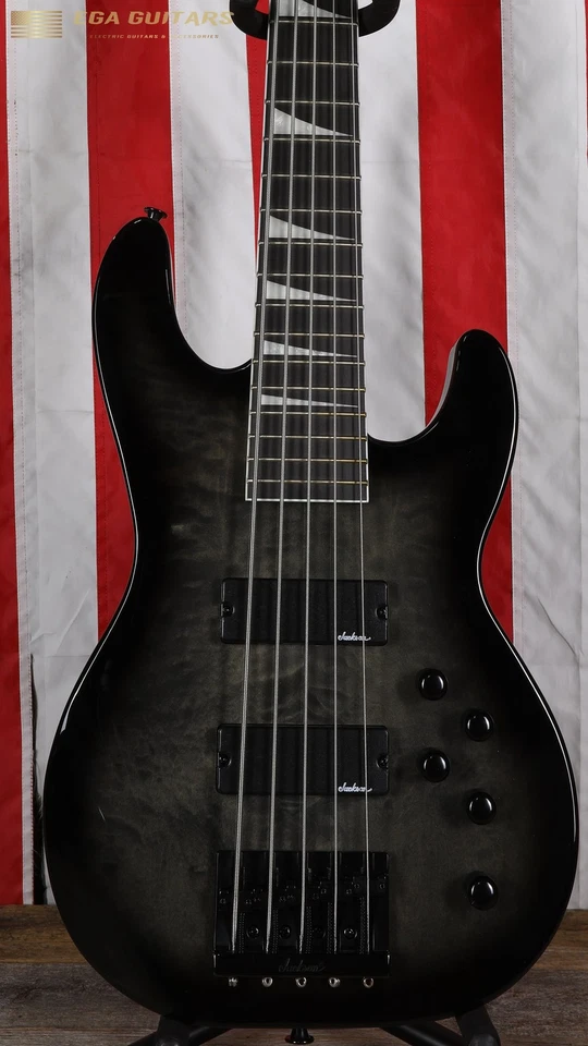 Jackson S3VQ 5-String Concert Bass Amaranth Fretboard - Transparent Black Burst - Image 2 of 4