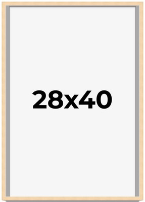 28x40 Solid Wood Picture Frame with UV Acrylic, Available in 6 Finishes