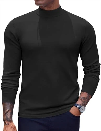 Mens Mock Turtleneck In Men's Casual Shirts for sale - eBay