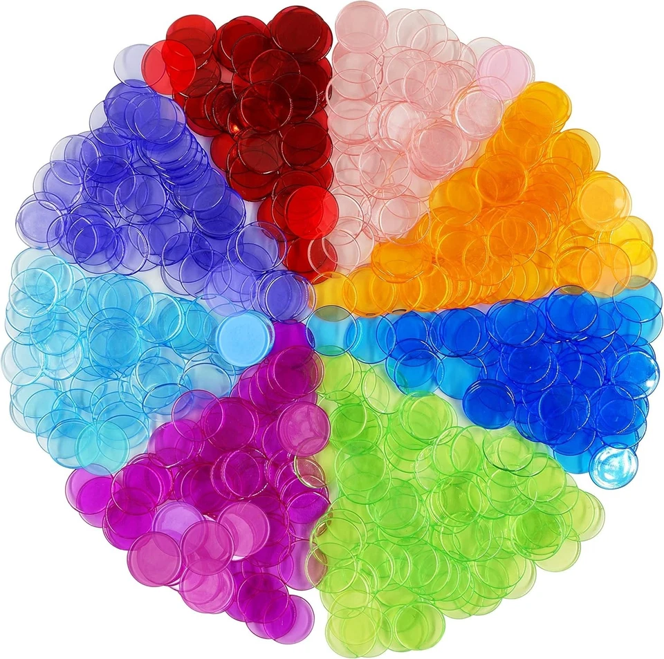 Pack de 500 Marqueurs en Plastique Transparent - 8 Couleurs pour Apprentissage - Photo 4/4