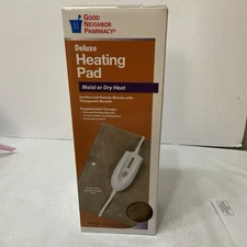 Good Neighbor Pharmacy Deluxe Heating Pad Moist or Dry Heat 12" X 15" 4 Levels
