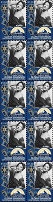 Gloria Swanson Paramount Pictures Centenary 2012 Mint Stamp Strip of 10 #2